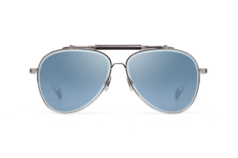 Maybach Eyewear - The Observer I (Ruthenium/White Marble/Black | Blue/Grey)