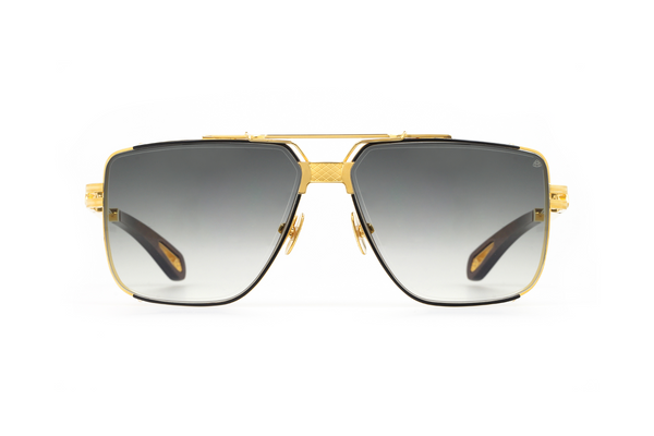 Maybach Eyewear - The Dawn I (Gold/Black Satin/Ebony/Walnut Burr | Blue/Grey)