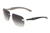 Maybach Eyewear - The Artist Sun I (Platinum Plated | Walnut Burr Anthracite/Silver outline/Ebony/Grey Vavona | Blue Grey Gradient)