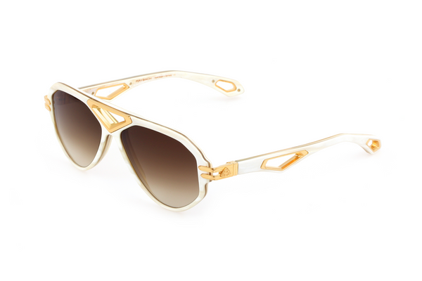 Maybach Eyewear - The Jack I (24k Gold Plated | White Chocolate/Velvet | Umber Brown Gradient)