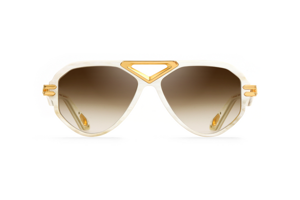Maybach Eyewear - The Jack I (24k Gold Plated | White Chocolate/Velvet | Umber Brown Gradient)