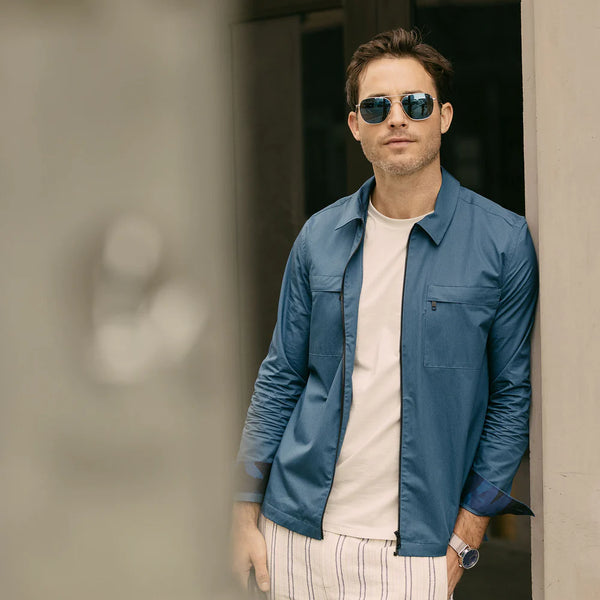 Randolph - Aviator (23k White Gold | American Gray Polarized)