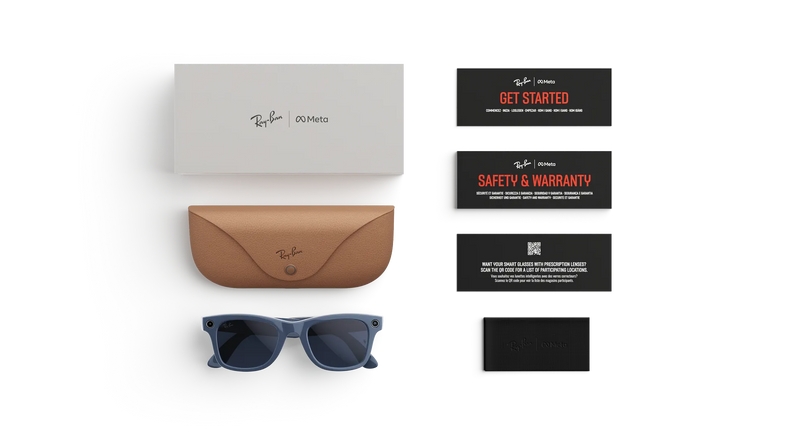 Ray-Ban - Meta Wayfarer Gen 2 (Shiny Cosmic Blue Lens | Clear to Sapphire Transitions®)