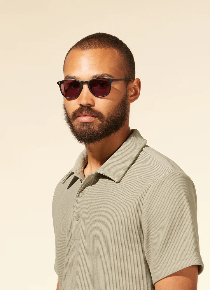 Garrett Leight - Kinney (Black Glass | Semi-Flat Pure G15) – Good