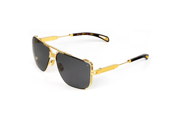 Maybach Eyewear - The Dawn I (24k Gold Plated | Black Satin/Tortoise/Velvet | Dark Grey)