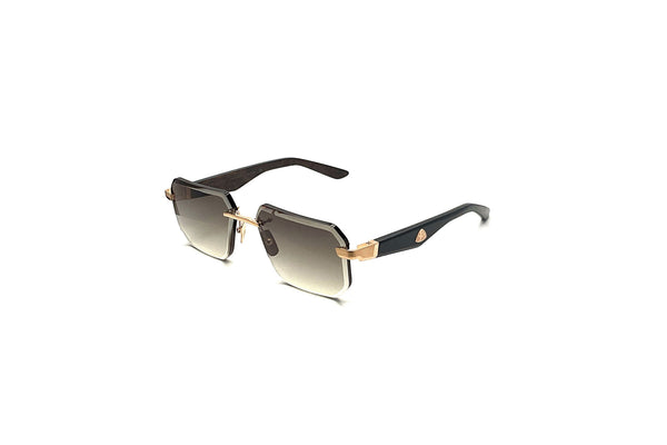 Maybach Eyewear - THE VISIONIST I (18k Solid Rose Gold | Black Piano/Walnut Burr | Chocolate Brown Gradient)