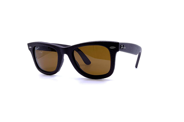 Ray-Ban - Wayfarer Genuine Leather [Large] (Matte Brown)