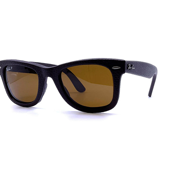 Ray-Ban - Wayfarer Genuine Leather [Large] (Matte Brown) – Good
