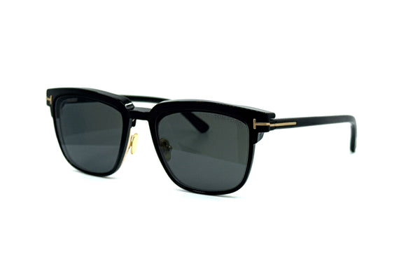 Tom Ford - TF 5683-B (Shiny Black) with Clip-On