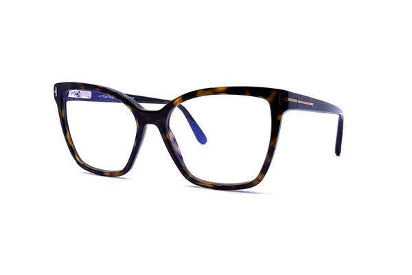 Tom Ford - Blue Block Cat Eye Opticals TF5812-B (Shiny Dark Havana)