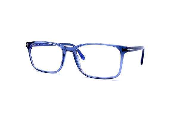 Tom Ford - Blue Block Rectangular Opticals TF5735-B (Transparent Blue)