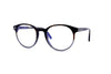 Tom Ford - Blue Block Round Shape Opticals TF5695-B (Shiny Dark Havana/Grey Crystal Fade)