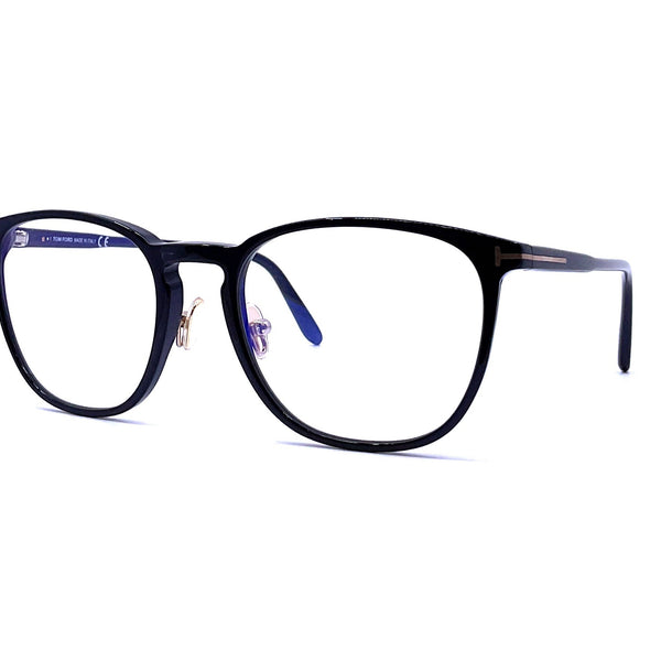 Tom Ford - Blue Block Round Shape Opticals TF5700-B (Shiny Black 