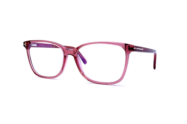 Tom Ford - Blue Block Soft Square Opticals TF5842-B (Shiny Pink Crystal)