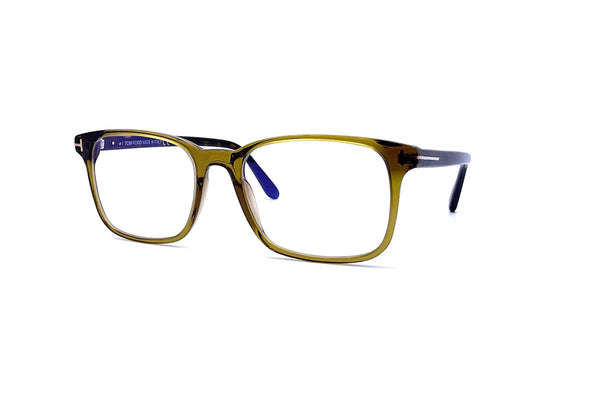 Tom Ford - Blue Block Square Opticals TF5831-B (Shiny Khaki Crystal)