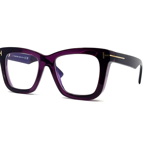 Tom Ford - Blue Block Square Opticals TF5881-B (Shiny Purple