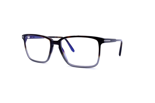 Tom Ford - Blue Block Soft Square Opticals TF5696-B (Shiny Havana Gradient)
