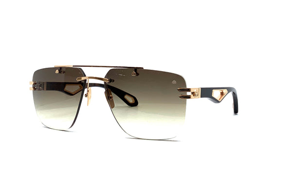 Maybach Eyewear - The President I (Rose Gold/Black Piano/Walnut Burr)