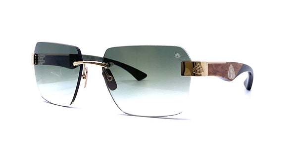 Maybach Eyewear - The Magic I (Mellow Gold plated/Green Birch Wood)