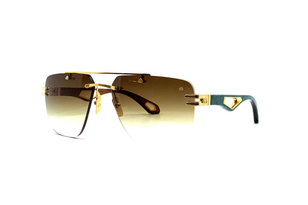 Maybach Eyewear - The President I (Gold/Turquoise BEM/Karelian Birch Burr)