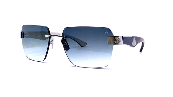 Maybach Eyewear - The Magic I (Palladium Plated/Deep-sea Blue Walnut Wood)