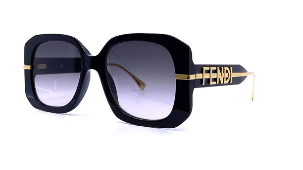 Fendigraphy Black Square Sunglasses