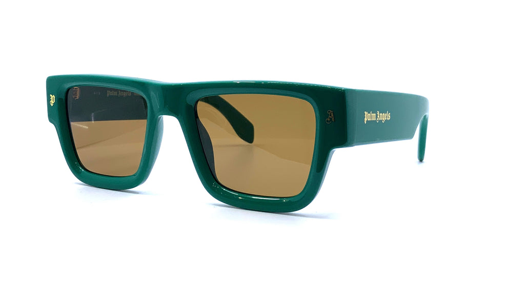 New! Palm Angels Green and Gold Frame Sunglasses, PERI095 5554, Authentic Palm Angels | Fortuna | Sunglasses | Unisex | Occhiblu Optics main image 3