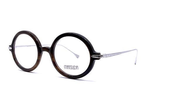 Matsuda - M9015 (Brushed Silver | White Horn)