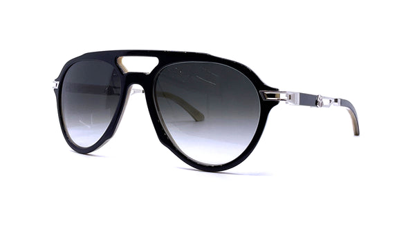 Maybach Eyewear - The Independence I (Palladium plated/Black with White Chocolate Backing)