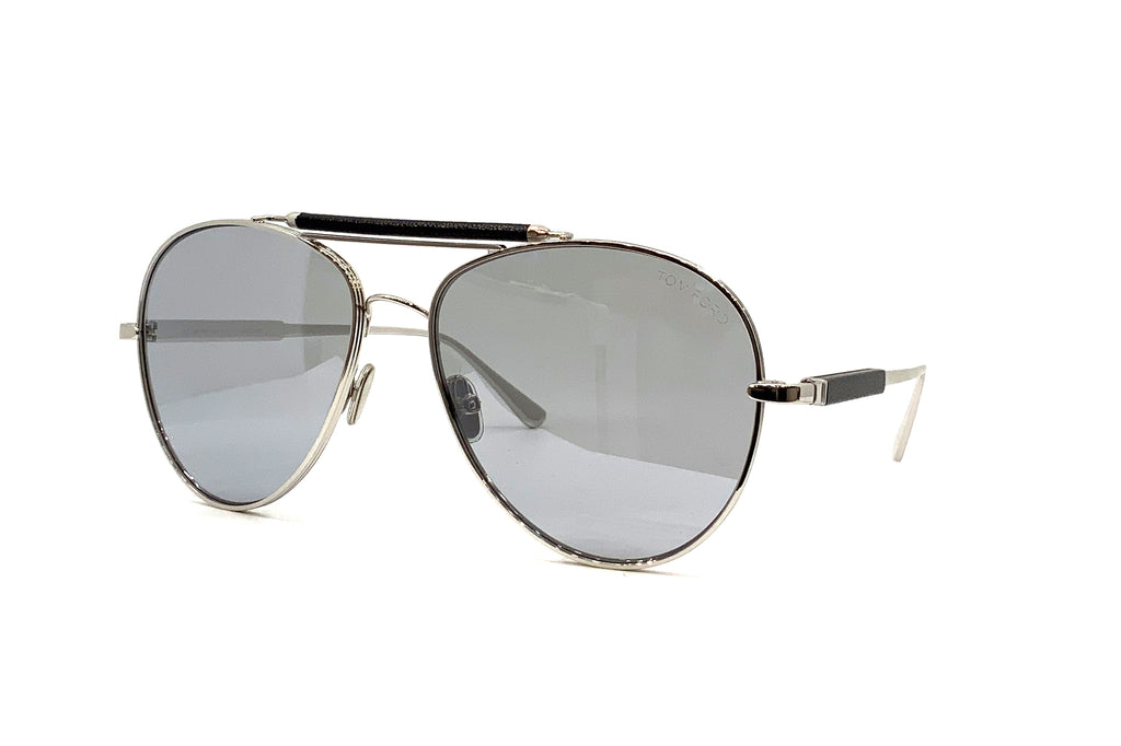 Tom Ford Silver Aviator Sunglasses with Gray Lenses Tom Ford Men main image 4