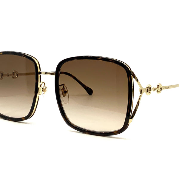 サングラス Gucci Sunglasses GG1015SK 003 Brown Asian Fit Round Gucci GG1016SK 003 58 Sunglasses | Glasses Station