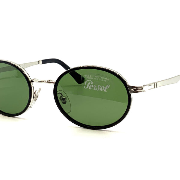 Persol 2457 S 52 Black Silver Green Good See Co
