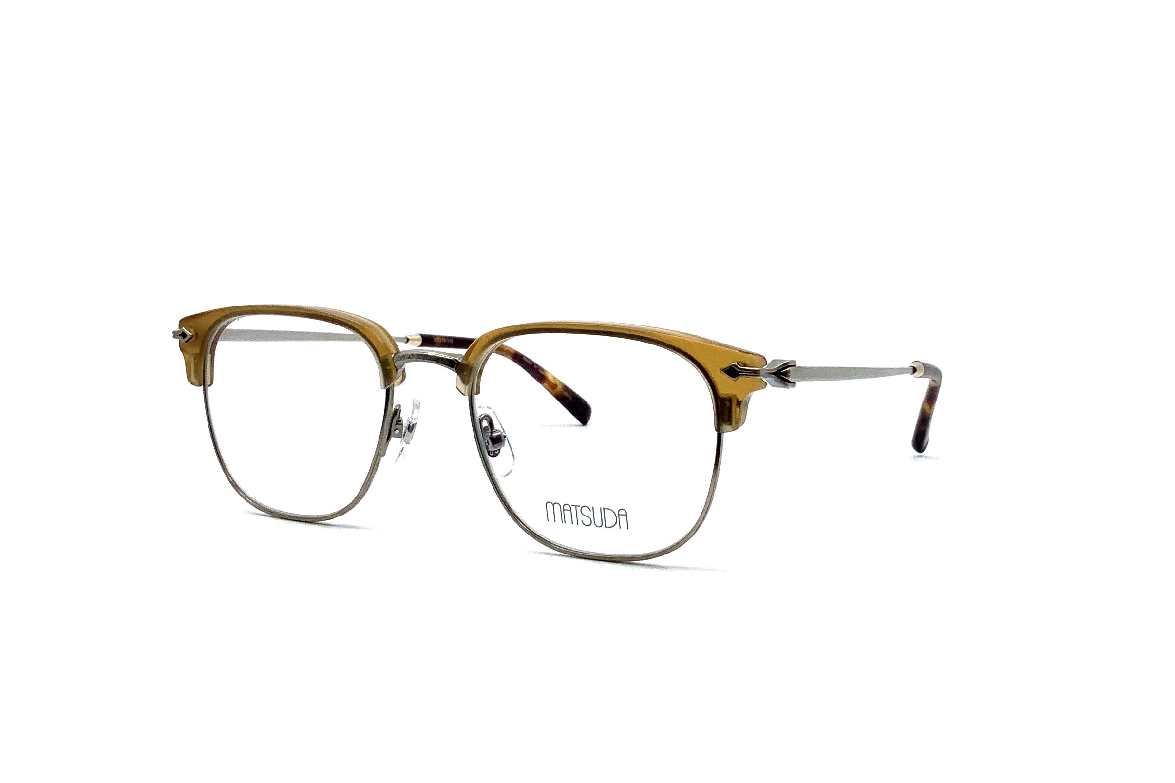 メガネ MATSUDA Matsuda - M2066.RX - caramel brushed gold cle Matsuda Eyeglasses M2066.RX - Caramel Brushed Gold Cle