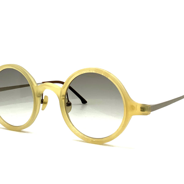 rigards × UMA WANG Amber RIGARDS × UMA WANG GENUINE HORN & TITANIUM FRAME SUNGLASSES / AMBE