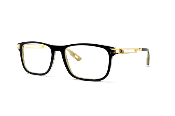 Maybach Eyewear - The Expert II (Black/White Chocolate/Gold)