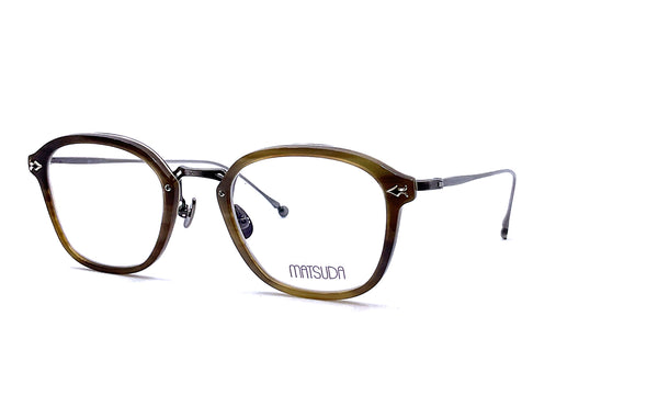 Matsuda - M9016 (Brushed Silver | White Horn)