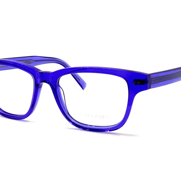TOM DAVIES TD679 Col 1950 teal blue and purple acetate 54-16-140 New optical main image 3