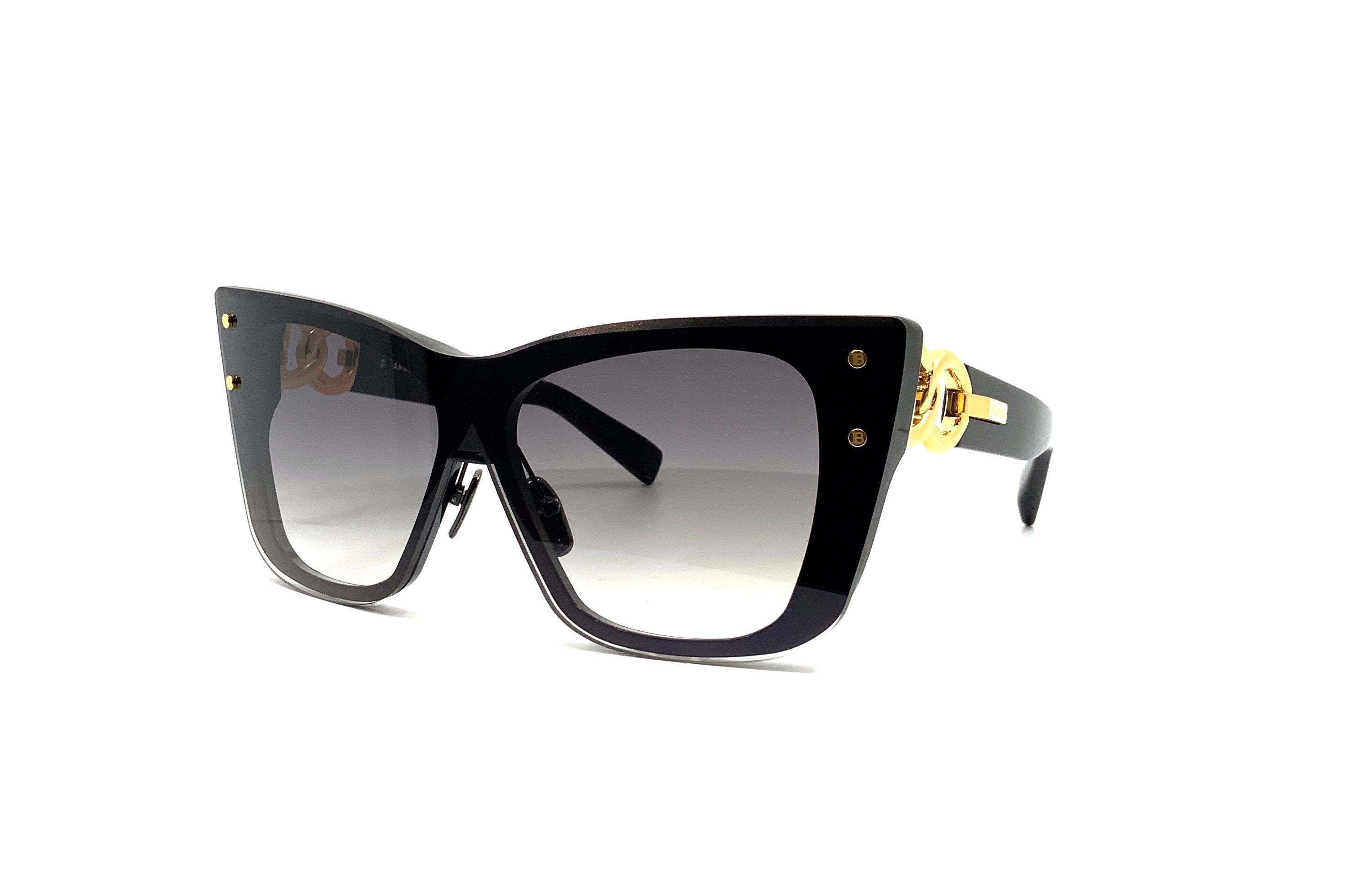 BALMAIN★ブラック&ゴールドフレーム サングラス Balmain - Armour (Black/Gold) – Good See Co.