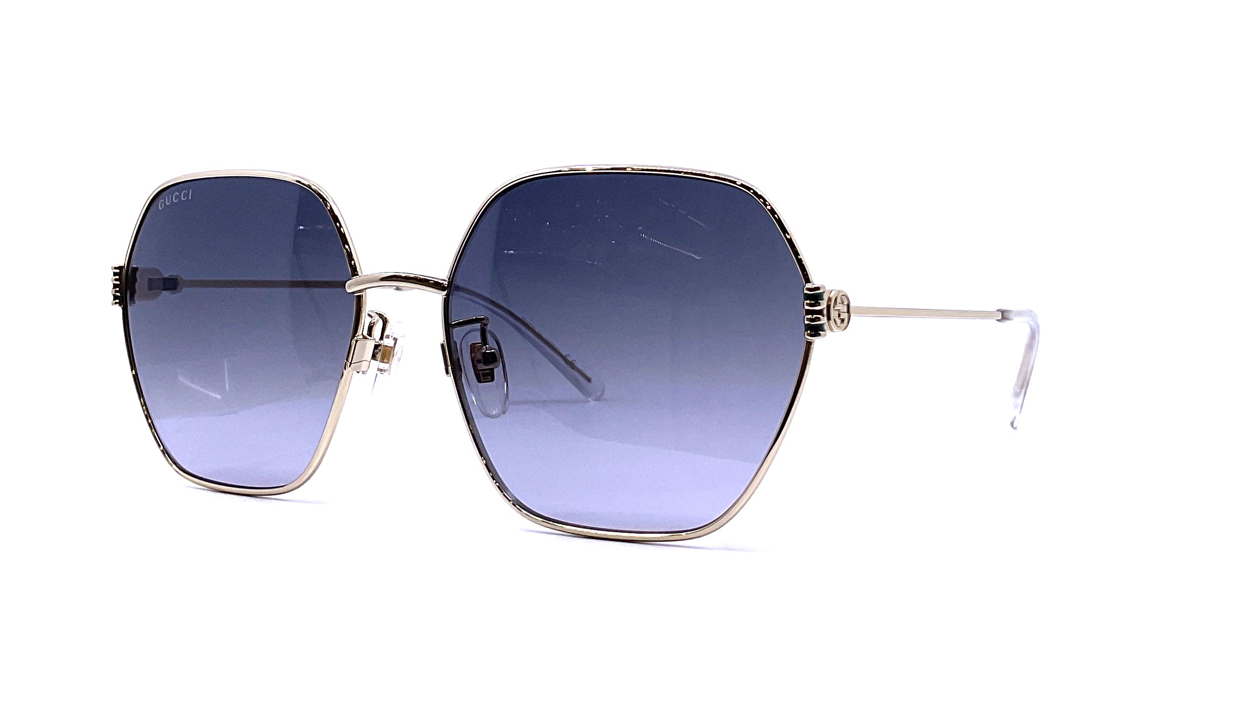サングラス Gucci Sunglasses GG1285SA 002 Brown Hexagon Asian-fit Gucci GG1285SA Sunglasses | Select Eyewear