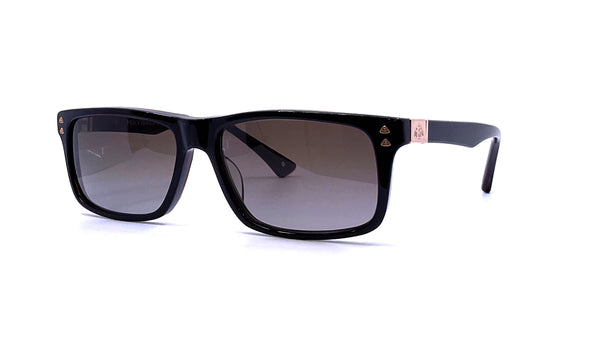 Maybach Eyewear - The Guard IV (18k Rose Gold Plated/Black | Chocolate Brown/Grey Gradient)