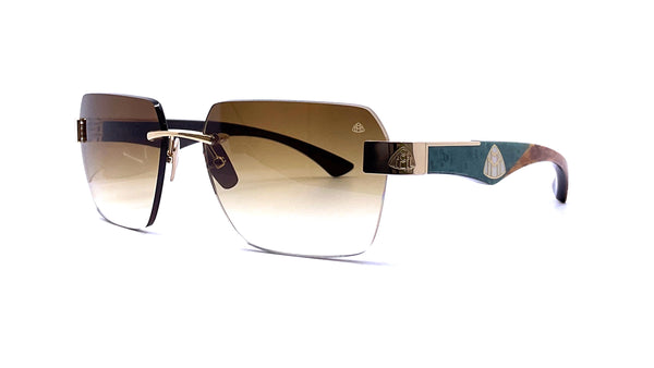 Maybach Eyewear - The Magic I (Mellow Gold plated/Turquoise Birch Wood)