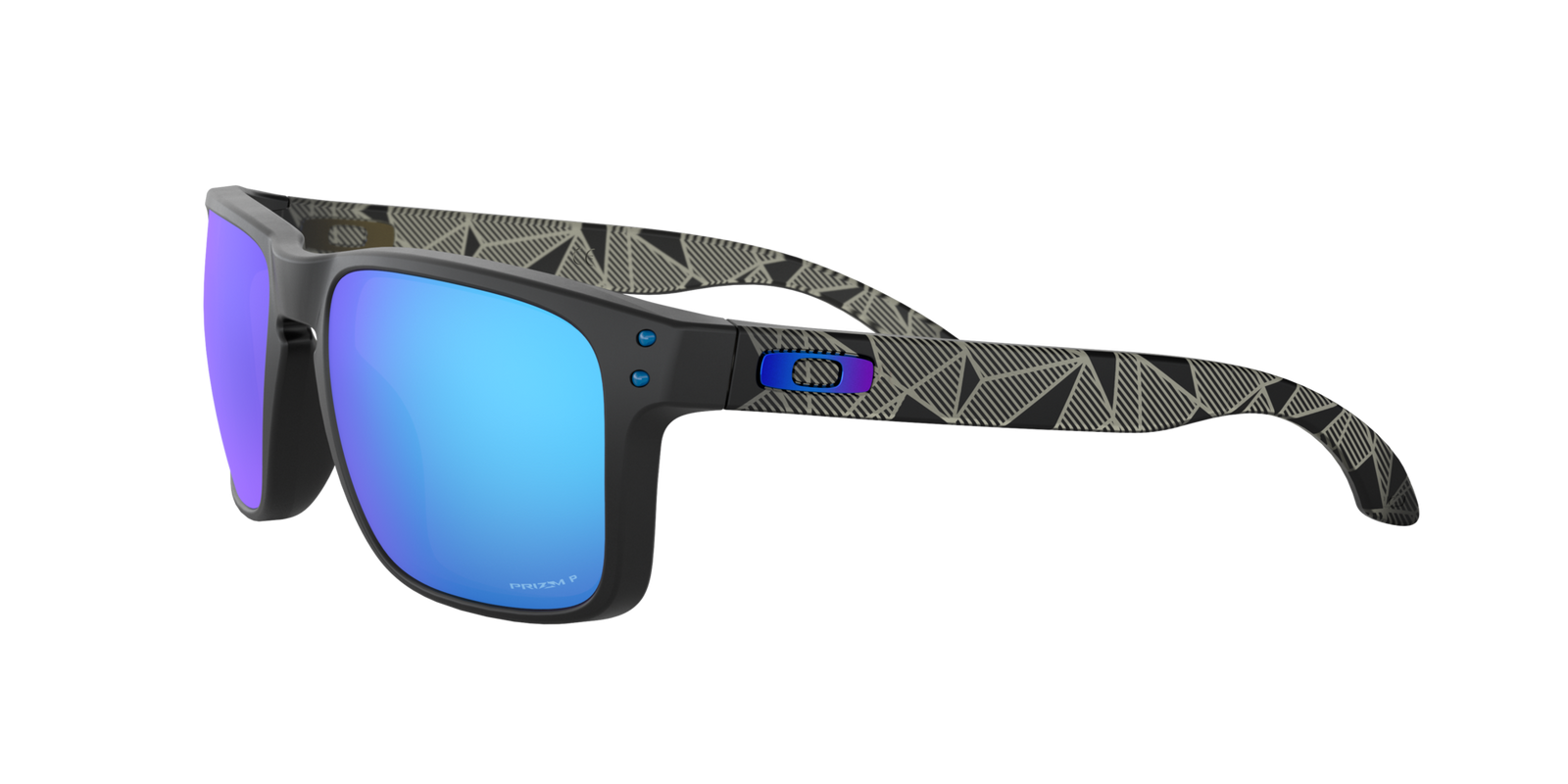 Oakley OO9244 Holbrook Sunglasses 924440 Matte Black Prizmatic Prizm Sapphire Polarized