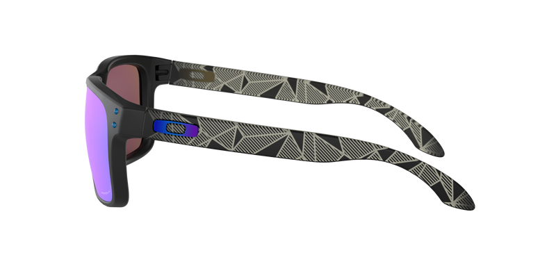 Oakley OO9244 Holbrook Sunglasses 924440 Matte Black Prizmatic Prizm Sapphire Polarized