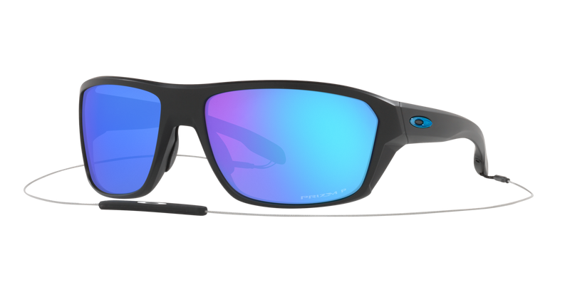 Oakley Split Shot Sunglasses Matte Black w PRIZM Sapphire Polarized