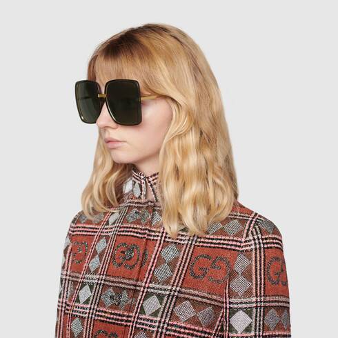 NEW GUCCI GG0903S 001 GOLD GREY OVERSIZED WOMEN SUNGLASSES GUCCI Gucci | Accessories | Gucci Sunglasses Gg903s 00 Black Gold  main image 4