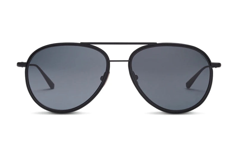 Salt Optics Columbia 59 Sunglasses - Antique Silver/Smoke Grey | Polarized CR39 Grey Gradient Lens
