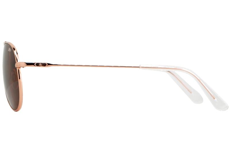 American Optical General Sunglasses Rose Gold Polarized Glass Brown