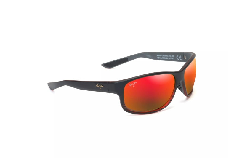 Maui Jim Kaiwi Channel (Burgundy Stripe) Sunglasses - Burgundy Stripe