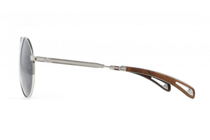 Maybach Eyewear - The Lineart I (Ruthenium/Walnut Burr/Ebony Velvet)