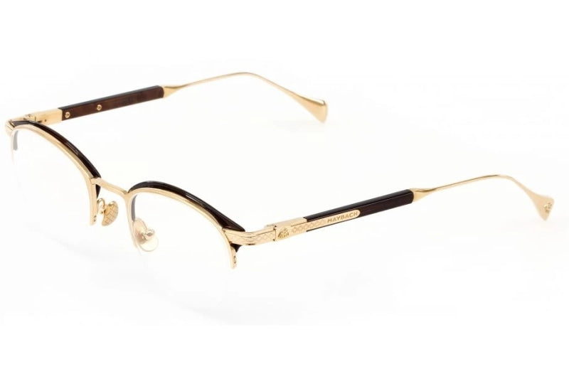 Maybach Eyewear - The Presenter I (Champagne Gold/Black Laquer/Milky Brown  Tortoise)